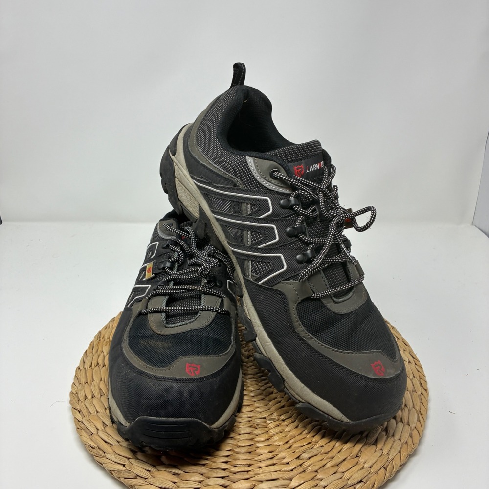 Larnmern LM150105K Mens Steel‎ Toe Safety Work Shoes Black Grey Size 14 UK 13